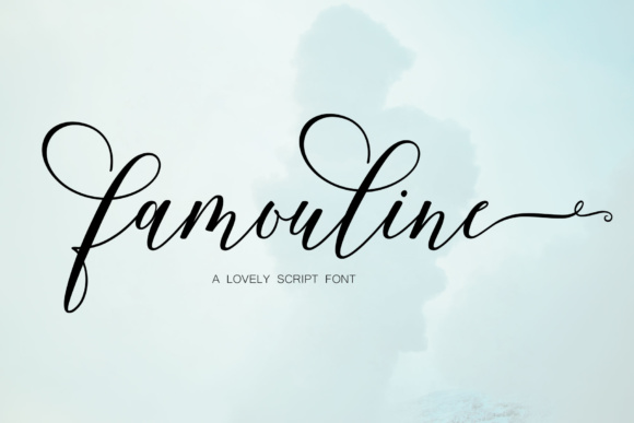 Famouline Script Font Poster 1