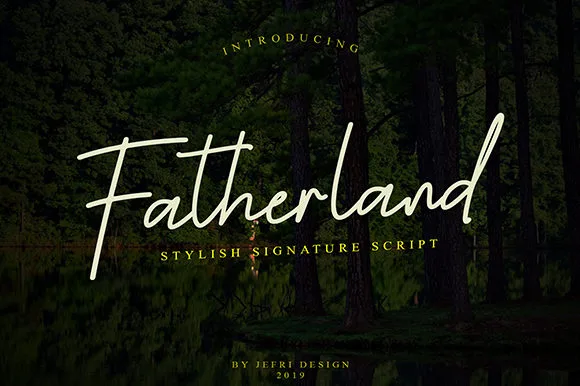 Fatherland Script Font Poster 1