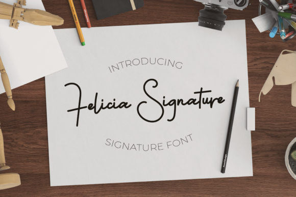 Felicia Signature Font Poster 1