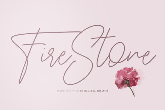 Fire Stone Font Poster 1