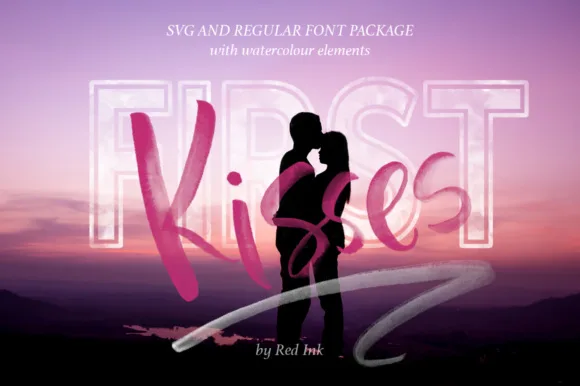 First Kisses Font Poster 1