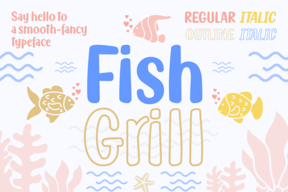 Fish Grill Family Font Poster 1