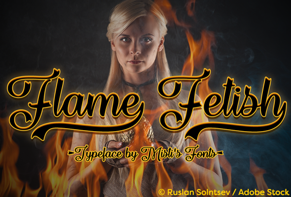 Flame Fetish Font Poster 1