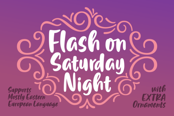 Flash on Saturday Night Font Poster 1