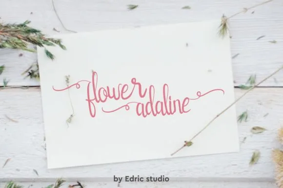 Flower Adaline Font Flower Adaline Font Poster 1