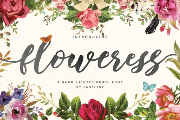 Floweress Font Floweress Font Poster 1