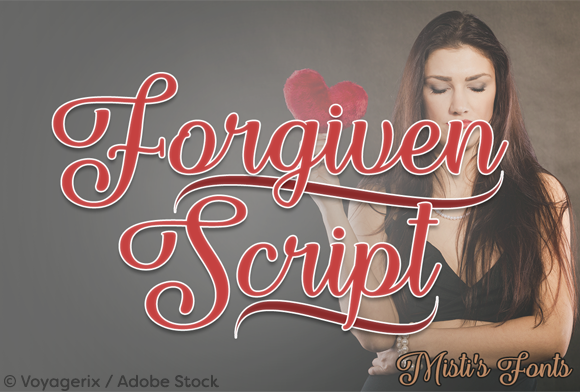 Forgiven Script Font Poster 1