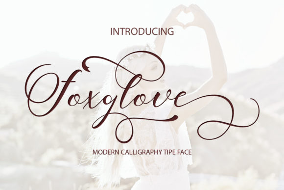 Foxglove Script Font Poster 1