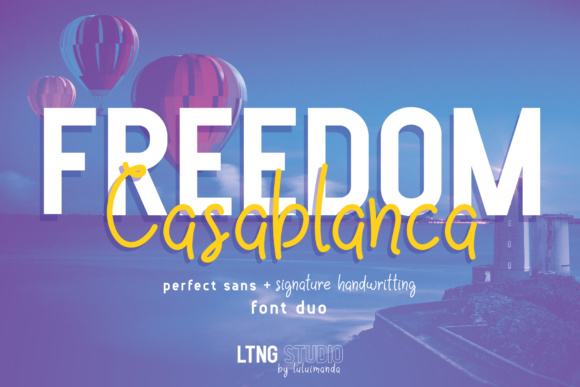 Freedom Casablanca Font Poster 1