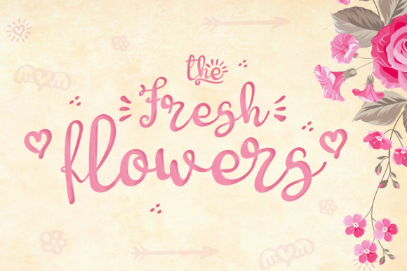 Fresh Flowers Font Poster 1