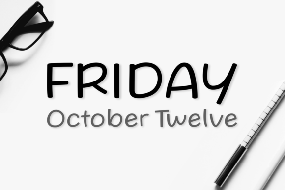 Friday October Twelve Font Poster 1