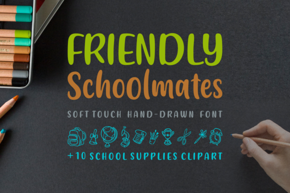 Friendly Schoolmates Font Poster 1