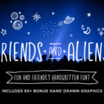 Friends and Aliens Font Poster 1