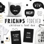 Friends Forever Duo Font Poster 1