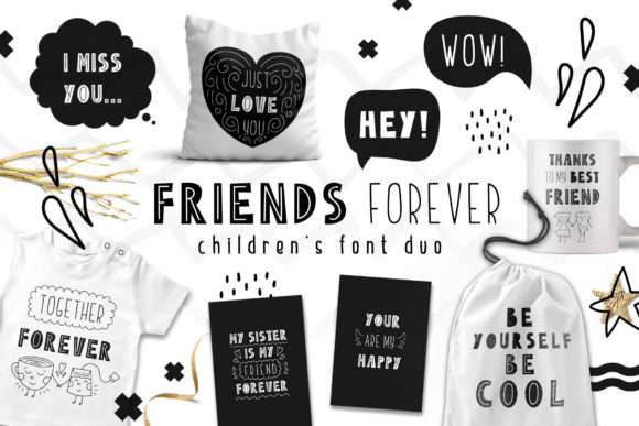 Friends Forever Duo Font Poster 1