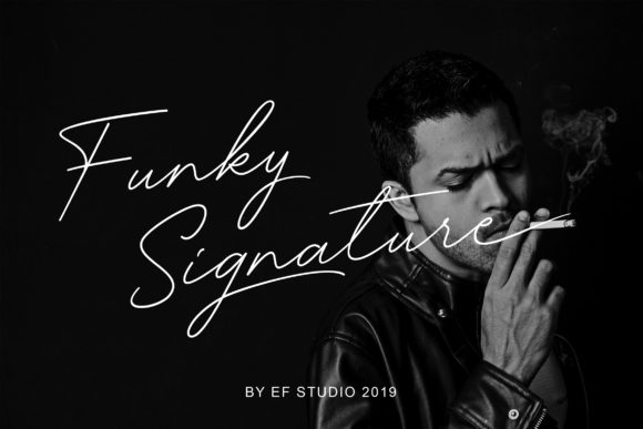 Funky Signature Font Poster 1
