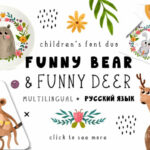 Funnybear & Funnydeer Font Poster 1
