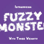 Fuzzy Monster Font Poster 1