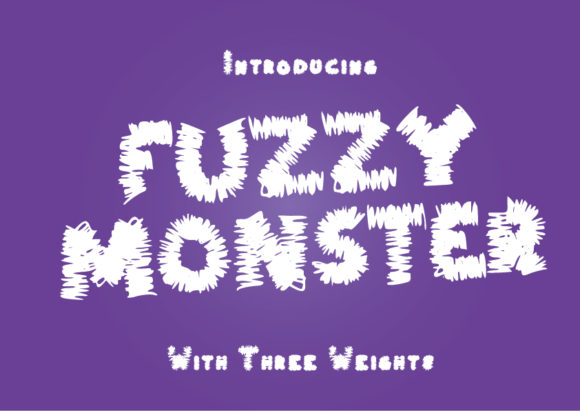Fuzzy Monster Font Poster 1