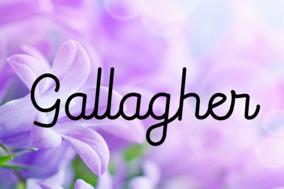Gallagher Font Poster 1