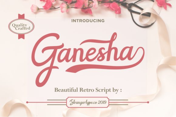 Ganesha Font Poster 1