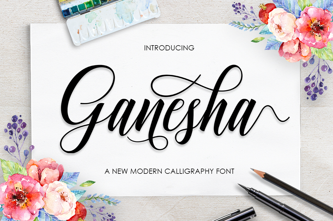 Ganesha Script Font Poster 1