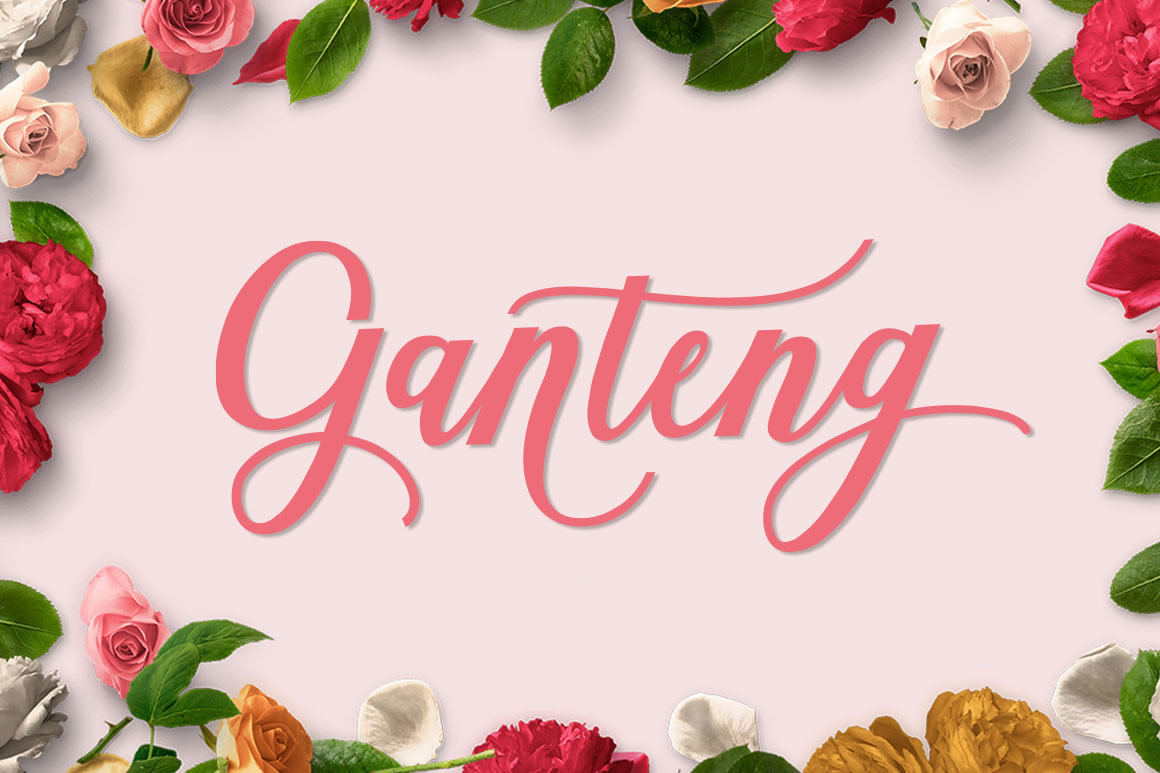 Ganteng Script Font Poster 1