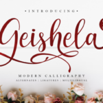 Geishela Script Font Poster 1