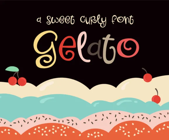 Gelato Font Gelato Font Poster 1