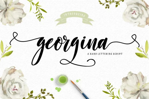 Georgina Script Font Georgina Script Font Poster 1