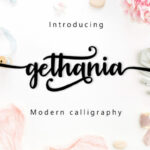 Gethania Script Font Poster 1