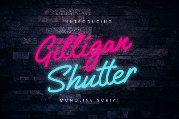 Gilligan Shutter Font Poster 1