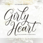 Girly Heart Font Poster 1