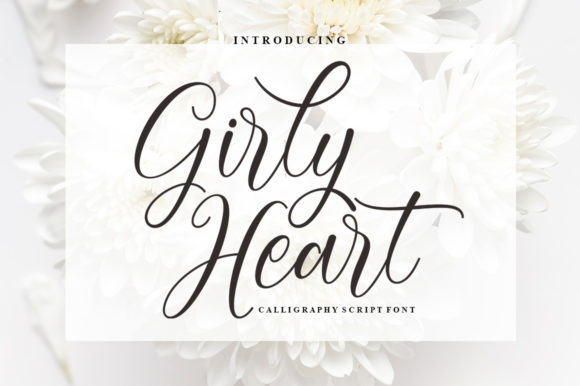 Girly Heart Font Poster 1