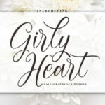 Girly Heart Font Poster 2