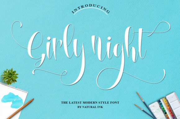 Girly Night Font Poster 1