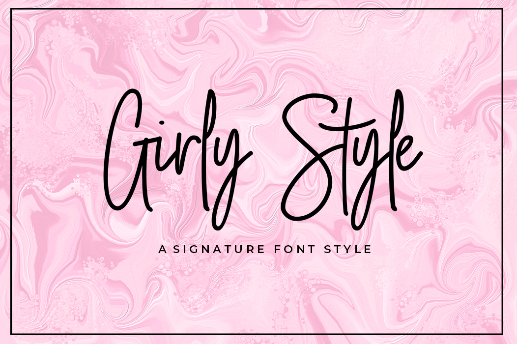 Girly Style Font Poster 1
