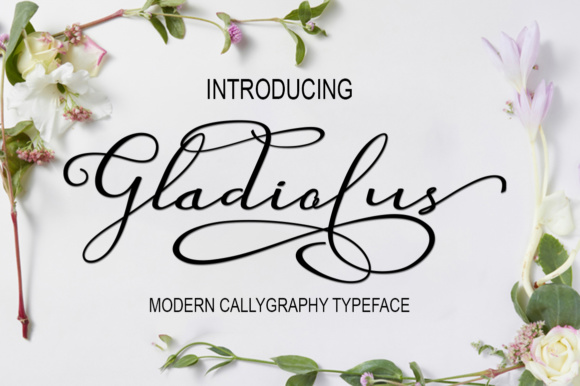 Gladiolus Font Poster 1