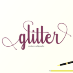 Glitter Font Poster 1