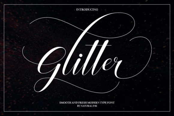 Glitter Script Font Poster 1