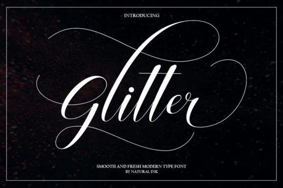 Glitter Script Font Glitter Script Font Poster 1