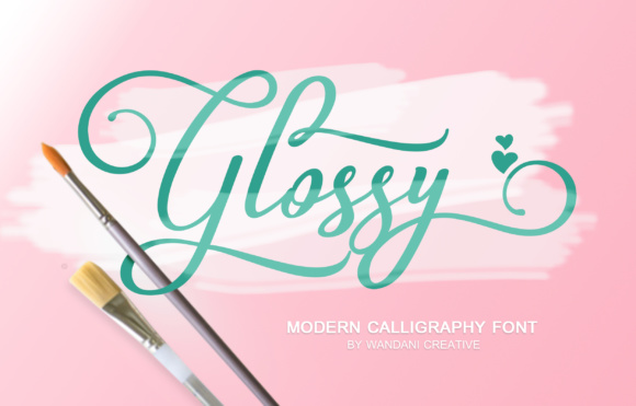 Glossy Font Poster 1
