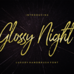 Glossy Night Font Poster 1