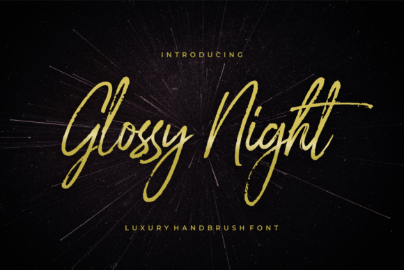 Glossy Night Font Poster 1