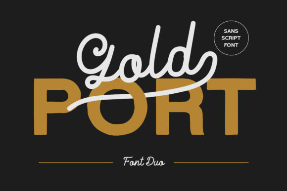 Gold Port Font Poster 1