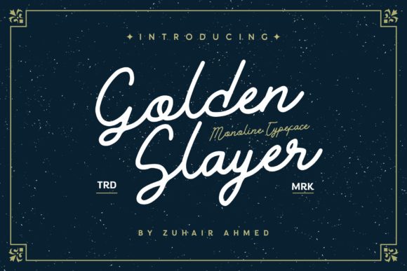 Golden Slayer Font Poster 1