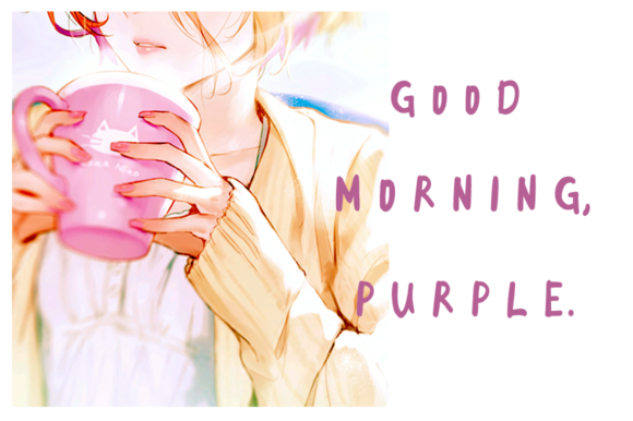 Good Morning Purple Font Poster 1