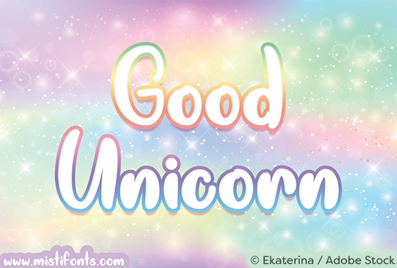 Good Unicorn Font Poster 1