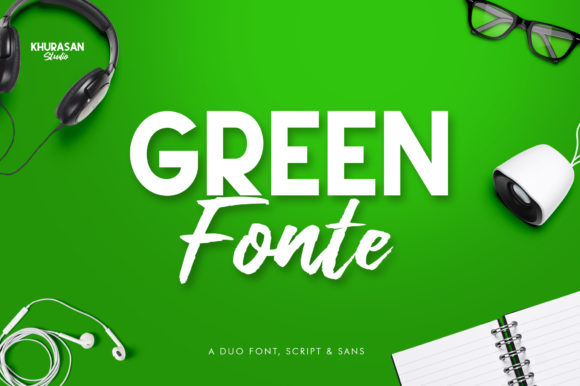 Green Fonte Duo Font Poster 1