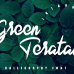 Green Teratai Font Poster 1
